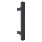 Deurgreep vierkant HoH 200mm rvs/zwart, Doe-het-zelf en Bouw, Hang- en Sluitwerk, Nieuw, Overige materialen, Klink of Kruk
