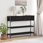 vidaXL Consoletafel Zwart Eiken 100x25x75 cm Geengineerd, Huis en Inrichting, Tafels | Bijzettafels, Verzenden, Nieuw