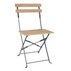 Opklapbare Stoelen | PERTH | Staal | Houtlook | In-/Outdoor, Verzenden, Nieuw in verpakking