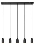 Hanglamp Lucide EVORA -  - Ø 10 cm - 5xGU10 - Zwart, Verzenden, Nieuw