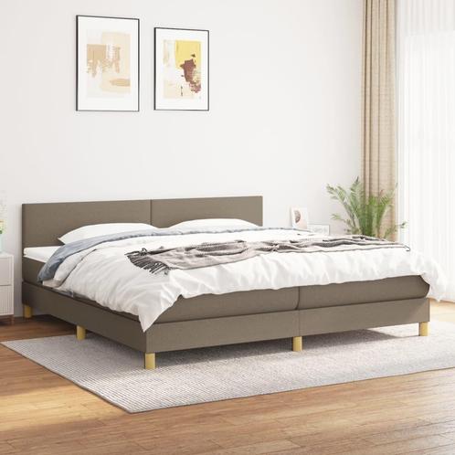 vidaXL Sommier à lattes de lit avec matelas Taupe, Maison & Meubles, Chambre à coucher | Lits, Neuf, Envoi