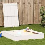 vidaXL Zandbak met deksel 111x111x19,5 cm massief grenenhout, Verzenden, Nieuw