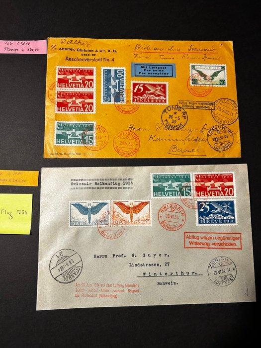 Envelop (21) - Zwitserland - Belangrijk lot van 21, Postzegels en Munten, Postzegels | Europa | België