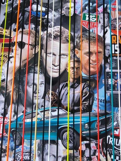 Elmago - Steve mc queen ford Icons codebarre (large), Antiek en Kunst, Kunst | Schilderijen | Modern
