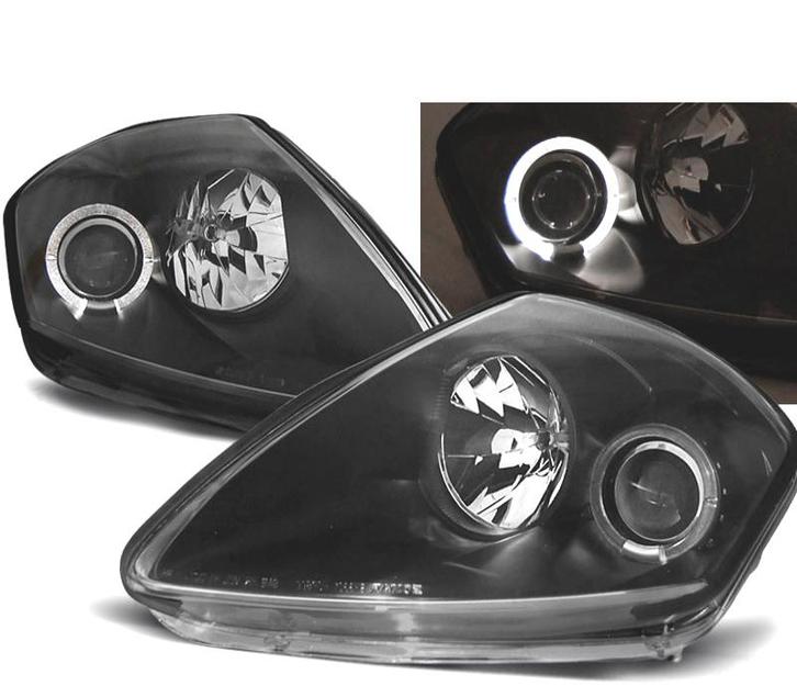 Phares Pour Mitsubishi Eclipse 00-05 Angel Eyes Noir, Auto-onderdelen, Verlichting, Verzenden