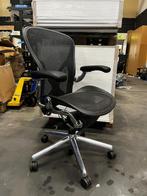 Refurbished Herman Miller Aeron Aluminium full option, Verzenden, Zwart, Zo goed als nieuw, Bureaustoel