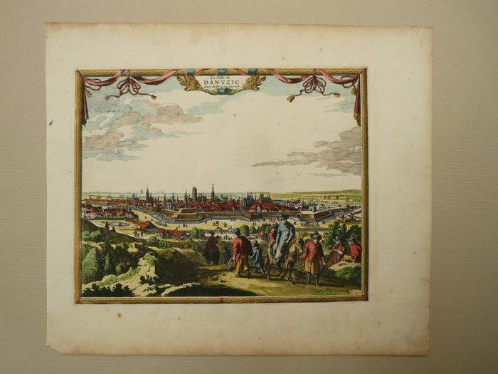Polen - Gdask; Frederik de Wit - La ville de Dantzic dans, Boeken, Atlassen en Landkaarten