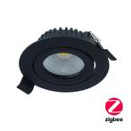 LED Inbouwspot – Zigbee 3.0 – RGB+CCT – 5W – Zwart – Varda, Huis en Inrichting, Lampen | Spots, Verzenden, Nieuw