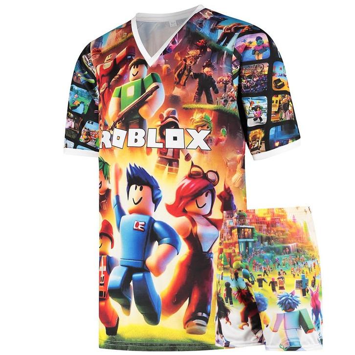 Kingdo Roblox Shirt en Broekje - Voetbaltenue - Kinderen, Sports & Fitness, Football, Envoi