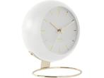 Tafelklok Globe - Wit - 21x24,5x14cm, Verzenden, Nieuw