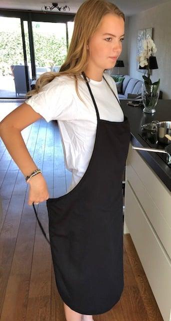 Schort Halterschort Zwart - Treb Workwear, Huis en Inrichting, Keuken | Textiel, Schort, Overige kleuren, Nieuw, Verzenden