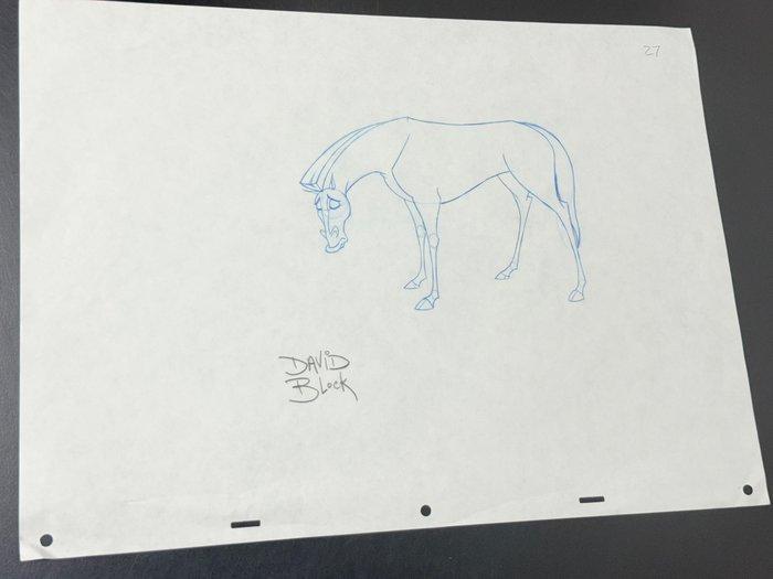 Walt Disney Originele animatie tekening van Pegasus, grote, Verzamelen, Disney