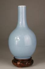 Zeldzame vaas van Chinees porselein - maanlicht - houten