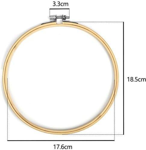 Bamboe borduurring flowerhoop bloemenring met stelschroef 18, Hobby en Vrije tijd, Knutselen, Nieuw