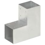 vidaXL Paalverbinding L-vorm 91x91 mm gegalvaniseerd metaal, Verzenden, Nieuw