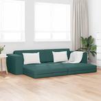 vidaXL Vloersofa Bed 2-in-1 Donkergroen 245x150x60.5 cm, Huis en Inrichting, Verzenden, Nieuw