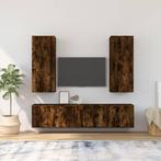 vidaXL 5-delige Tv-meubelset bewerkt hout gerookt, Nieuw, Verzenden