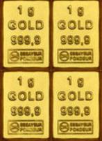4 x 1 Gramm - Goud .999 - Valcambi Goldbarren LBMA, Postzegels en Munten, Edelmetalen en Baren