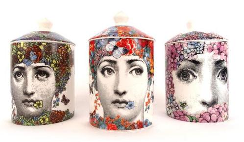 Bocal (3) - style Fornasetti - Céramique - Ensemble de 3, Antiek en Kunst, Kunst | Designobjecten