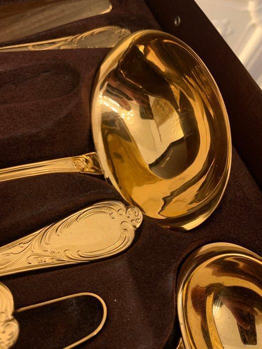 Bestecke SBS Solingen Germany 24 Karat 70 Teilig Deutsche, Antiek en Kunst, Antiek | Keukengerei