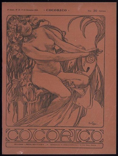 Alphonse Mucha (1860-1939) - Cocorico #1, Antiek en Kunst, Kunst | Designobjecten