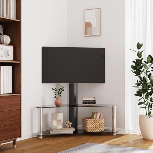 vidaXL Tv-standaard hoek 2-laags voor 32-70 inch zwart en, Huis en Inrichting, Kasten |Televisiemeubels, Nieuw, Verzenden