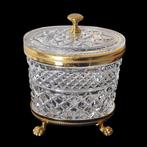 Sieradendoos - Cilindervormige glazen doos met Franse