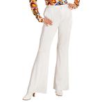 Disco 70S Broek Wit Dames, Kleding | Dames, Carnavalskleding en Feestkleding, Nieuw, Verzenden