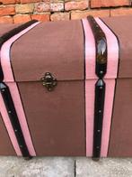 Coffre de rangement - Bois dur, Laiton - banc vintage chic