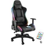tectake Gaming stoel Tartaros, LED, massagefunctie - zwart/z, Verzenden, Nieuw