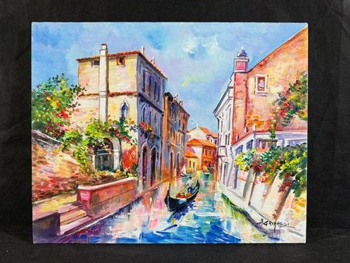 Alfredo Grimaldi (1950) - Canale a Venezia, Antiek en Kunst, Kunst | Schilderijen | Klassiek