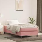 vidaXL Pocketveringmatras 80x220x20 cm fluweel roze, Verzenden, Nieuw