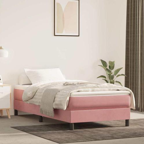 vidaXL Pocketveringmatras 80x220x20 cm fluweel roze, Huis en Inrichting, Slaapkamer | Matrassen en Bedbodems, Nieuw, Verzenden