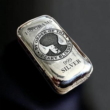 100 gram - Zilver .999 - -No Reserve- Peaky blinders (Zonder