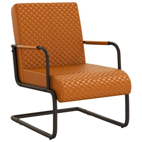 vidaXL Stoel kunstleer bruin, Maison & Meubles, Fauteuils, Envoi