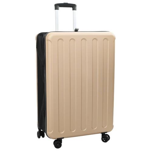 vidaXL Vouwbare Harde Koffer 28 Champagne 50x30x76 cm ABS, Handtassen en Accessoires, Koffers, Nieuw, Verzenden
