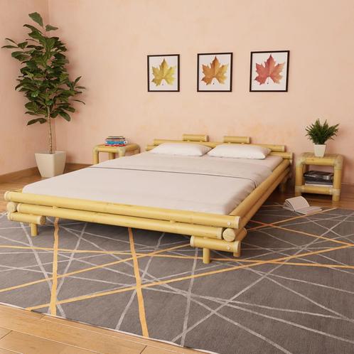 vidaXL Bedframe bamboe 160x200 cm, Huis en Inrichting, Slaapkamer | Bedden, Nieuw, Verzenden