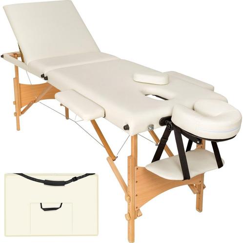 tectake Massagetafel 3 zones met vulling en houten frame - b, Sport en Fitness, Massageproducten, Verzenden