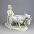 Antique German - Vaas - Figuratieve vaas De geitenhoeder -