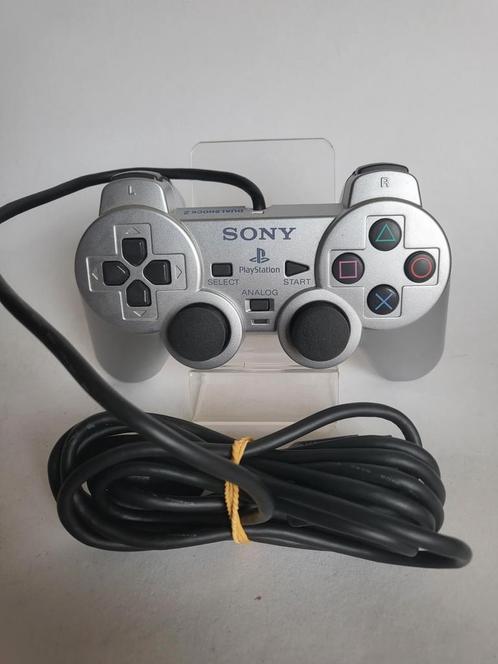 Sony Orginele Dualshock 2 Controller Zilver Ps2, Games en Spelcomputers, Games | Sony PlayStation 2, Zo goed als nieuw, Ophalen of Verzenden