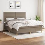 vidaXL Boxspring met matras stof taupe 160x200 cm, Verzenden, Nieuw
