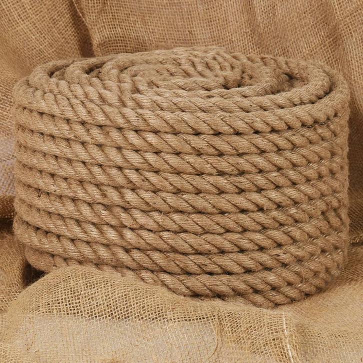 vidaXL Touw 25 m lang 16 mm dik jute, Doe-het-zelf en Bouw, IJzerwaren en Bevestigingsmiddelen, Nieuw, Verzenden
