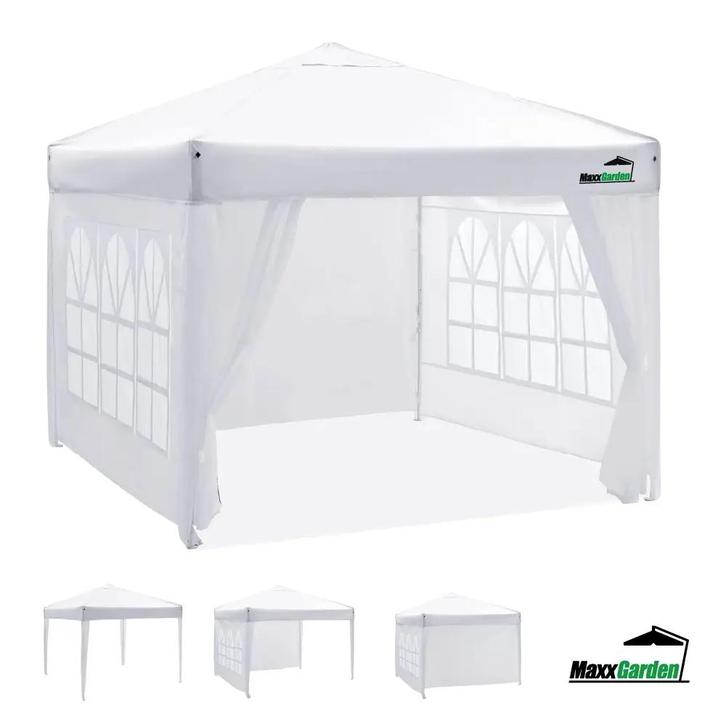 MaxxGarden Partytent 3x4m - Zijwanden - Wit (Buizententen), Tuin en Terras, Partytenten, Nieuw, Ophalen of Verzenden