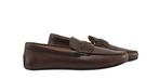 TESTONI - 8 UK - 42 IT - Piuma Brown Driver Loafer Shoes, Nieuw
