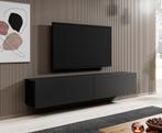 Meubella | TV-Meubel mat zwart 180 cm zwevend, Maison & Meubles, Armoires | Mobilier de télévision, Verzenden