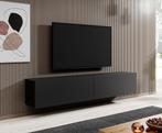 Meubella | TV-Meubel mat zwart 180 cm zwevend, Huis en Inrichting, Kasten |Televisiemeubels, Overige materialen, Verzenden, 150 tot 200 cm