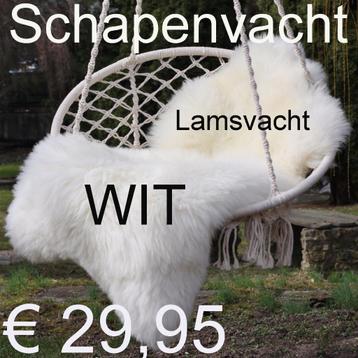 Schapenvacht WIT schapenhuid schapenvel € 29,95 NIEUW