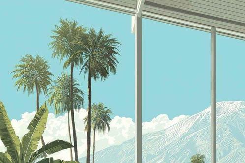 Lea Ottavi - Tropical Lounge View XXL, Antiek en Kunst, Kunst | Schilderijen | Modern