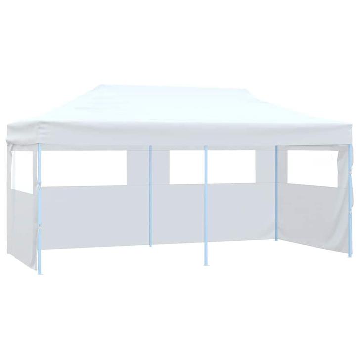 vidaXL Partytent met 4 zijwanden inklapbaar 3x6 m staal wit, Tuin en Terras, Partytenten, Nieuw, Verzenden