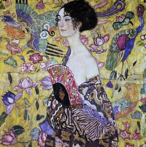 Gustav Klimt (1862-1918) - Dame mit Fächer, Antiek en Kunst, Antiek | Overige Antiek